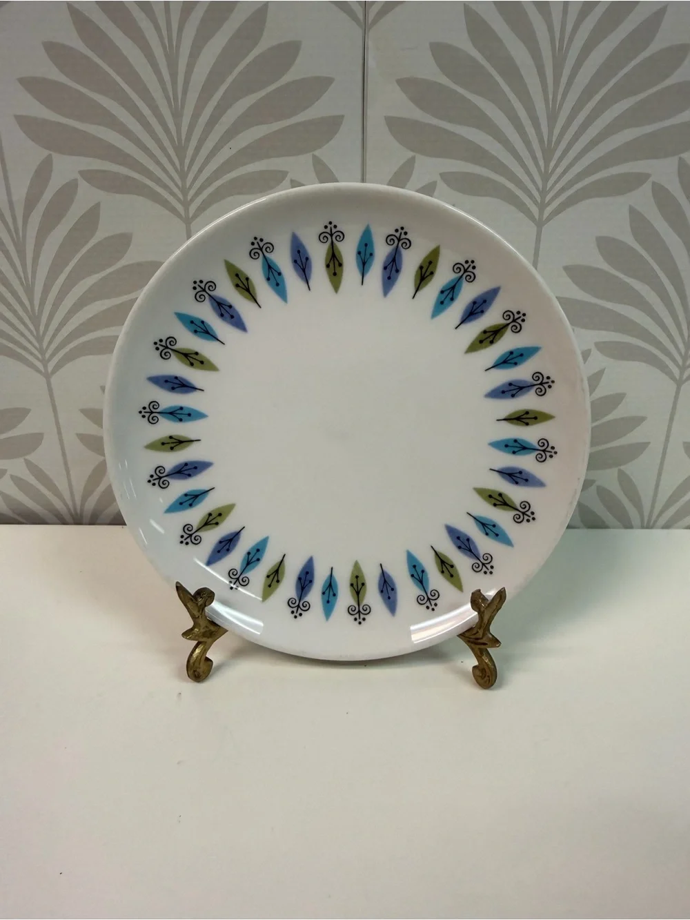 Vintage Carefree True China Nordic Syracuse Atomic Pattern Bread & Butter Plate
